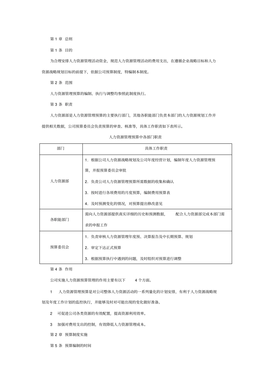 人力资源管理预算制度_第1页