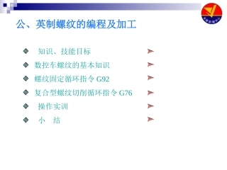 公、英制螺纹的编程及加工