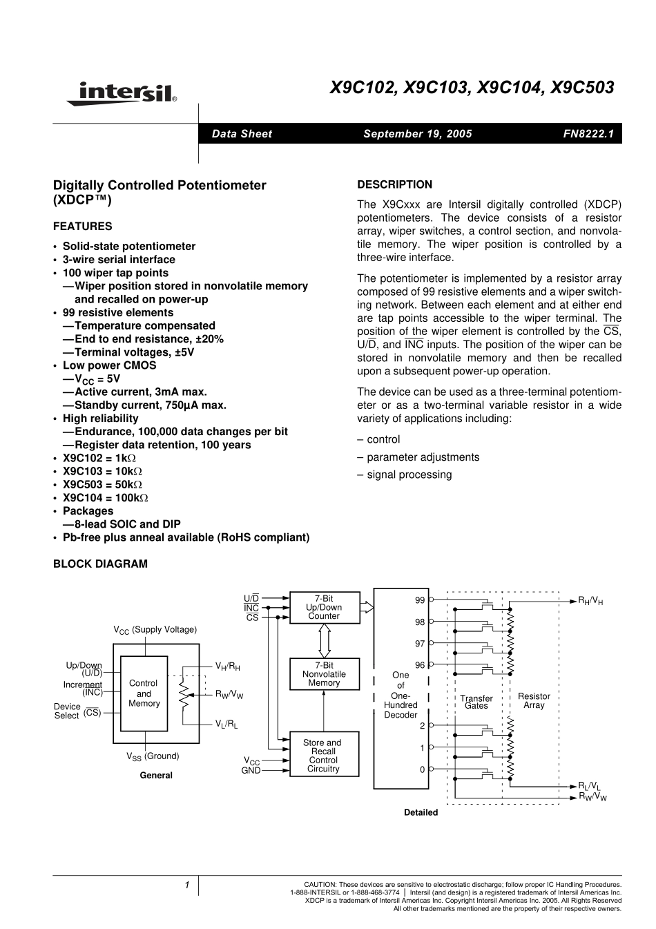 数字电位器X9C503_第1页