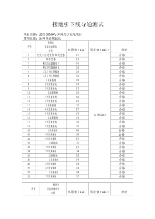 接地引下线导通测试