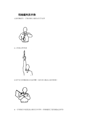 排球裁判员手势