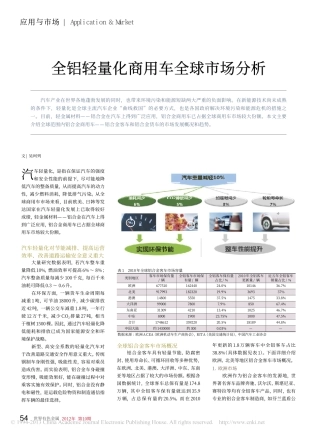 全铝轻量化商用车全球市场分析
