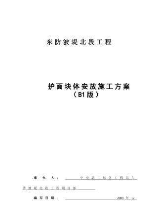 护面块体安装