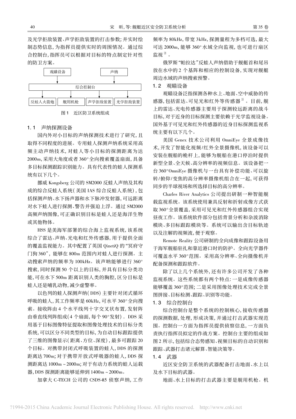 舰艇近区安全防卫系统分析_宋昕_第2页