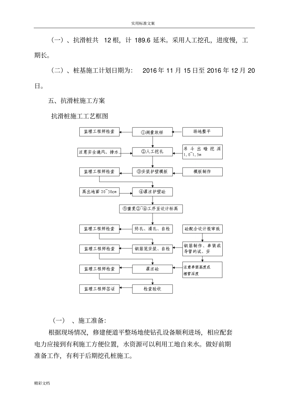 人工的挖孔抗滑桩施工方案设计_第3页