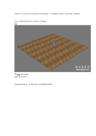有很多人不会运用VR毛发和VR毛发的参数