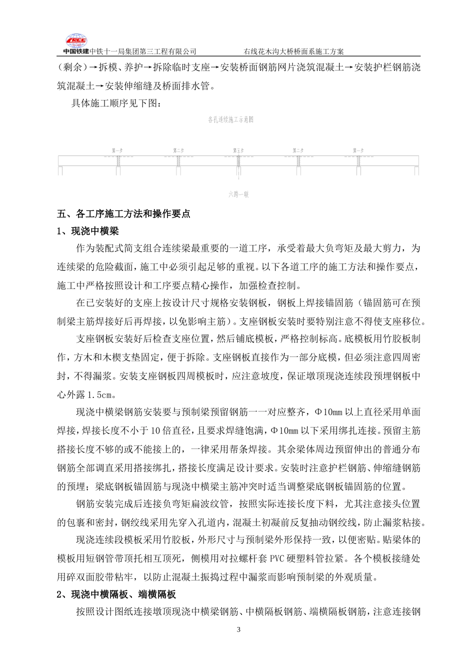 右线花木沟大桥桥面系施工方案_第3页