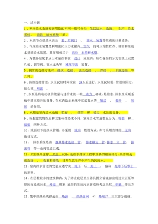 建筑设备试卷题库-建筑学院