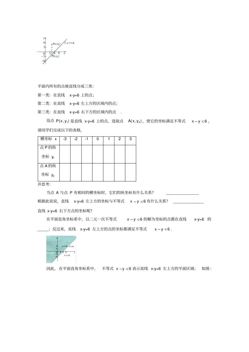 人教A版高中数学必修五1二元一次不等式组与平面区域学案_第2页
