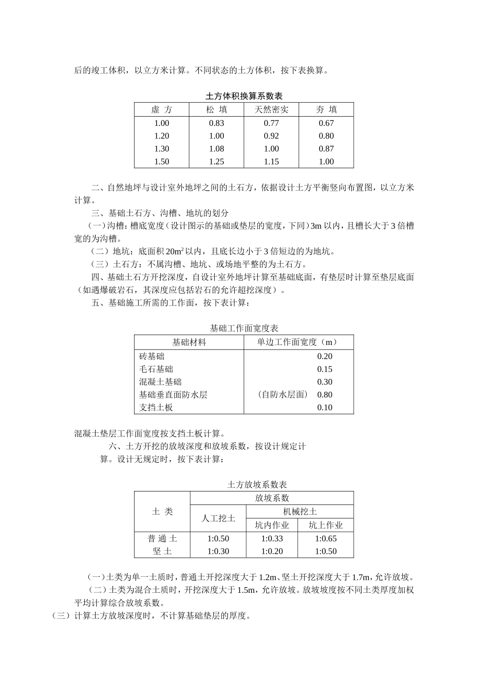 山东省土建工程计算规则_第2页