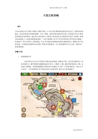 六发左轮攻略