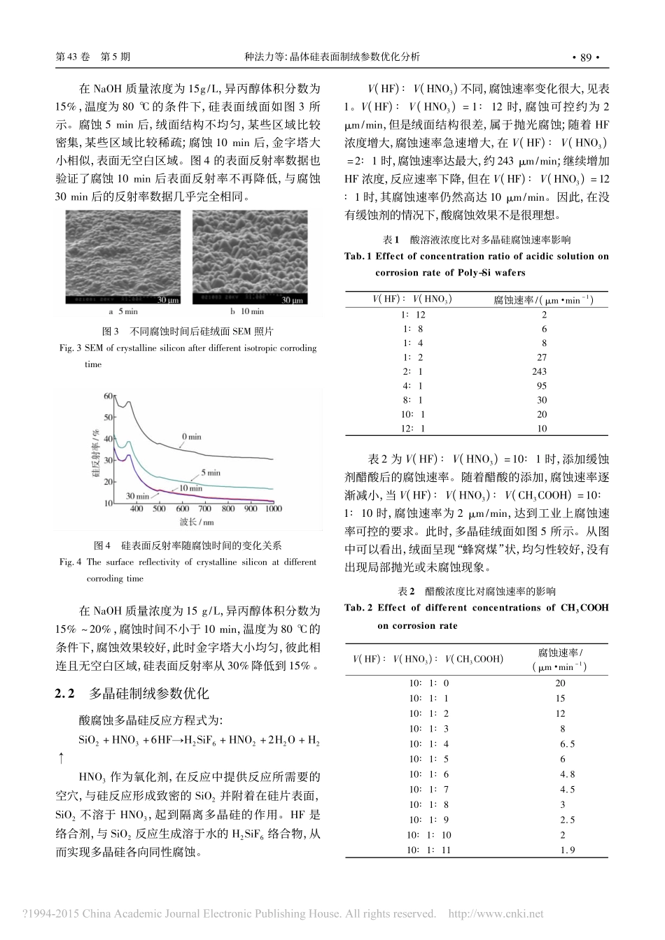 晶体硅表面制绒参数优化分析_种法力_第3页