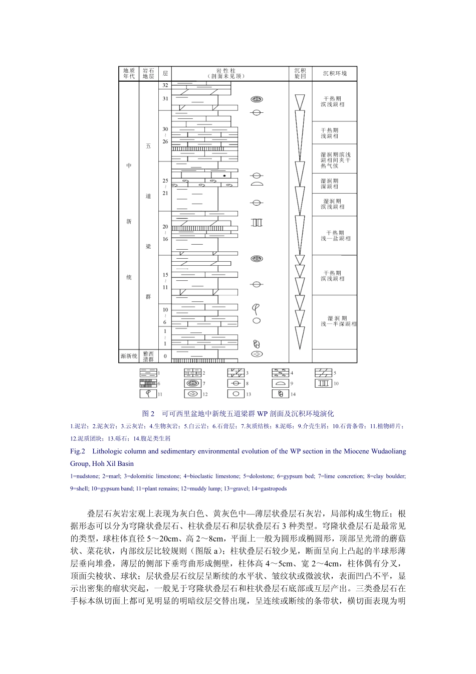 可可西里盆地中新统五道梁群湖相碳酸盐岩 岩石学特征与沉积环境分析_第3页