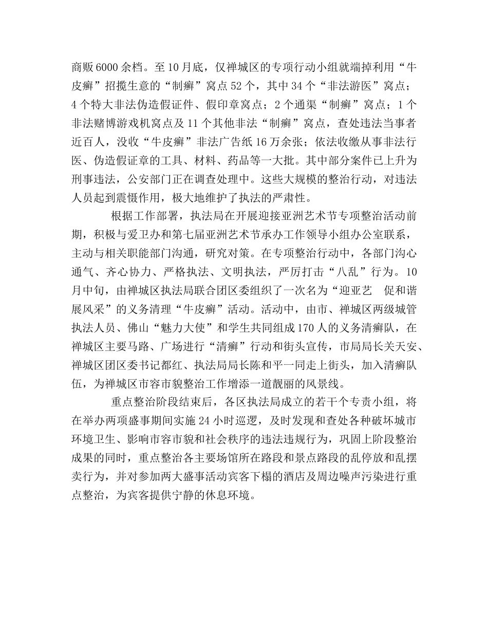 城管行政执法局市容整治情况汇报 _第2页
