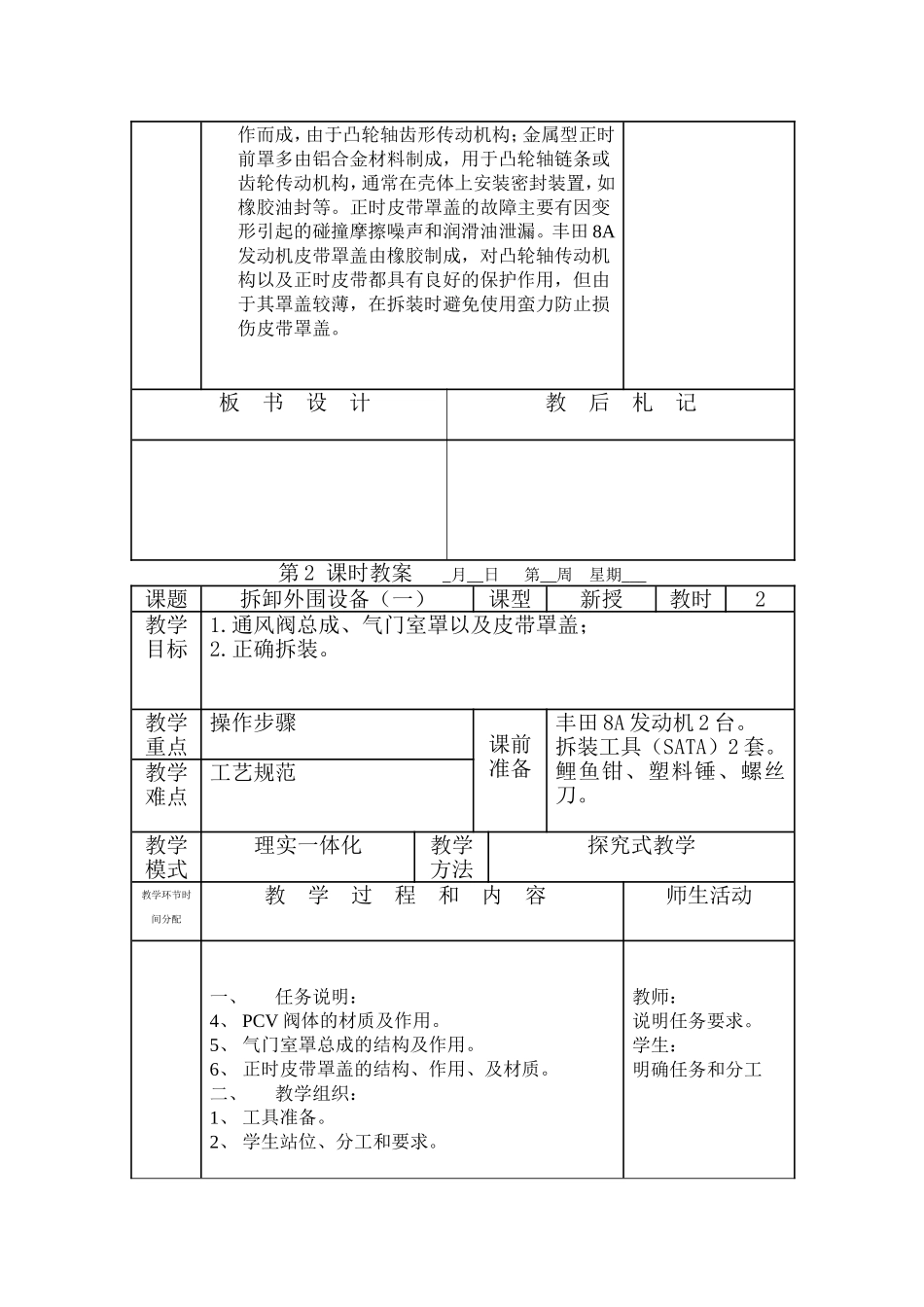 汽车发动机总装与调试 教案_第2页