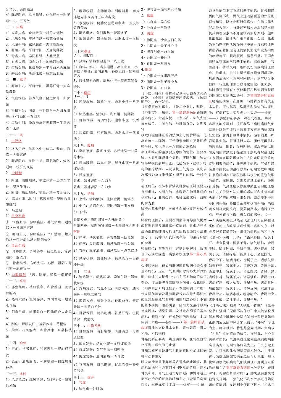 (完整word版)中医执业医师考试各科笔记(整理版)_第2页