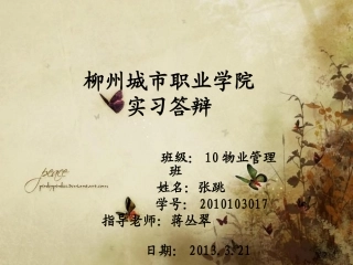 实习答辩PPT