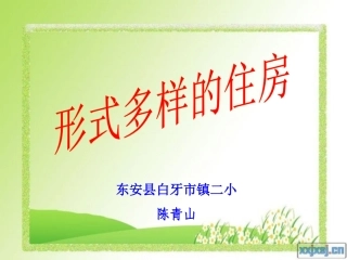 形式多样的住房PPT