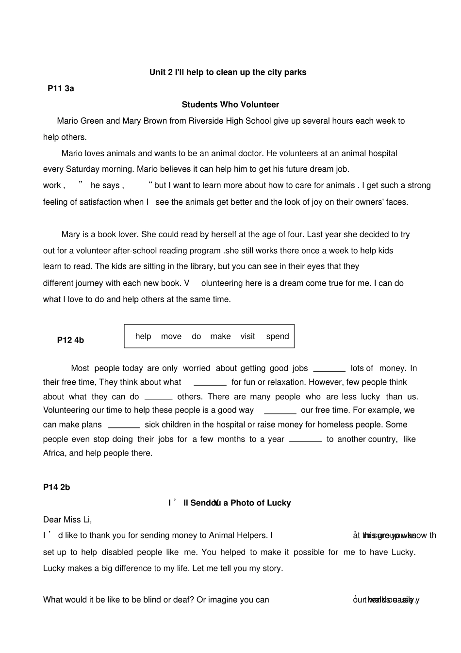 人教新目标八年级下册英语课文综述_第2页