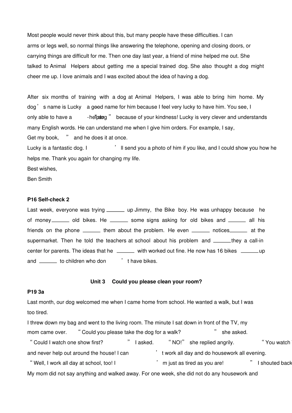 人教新目标八年级下册英语课文综述_第3页