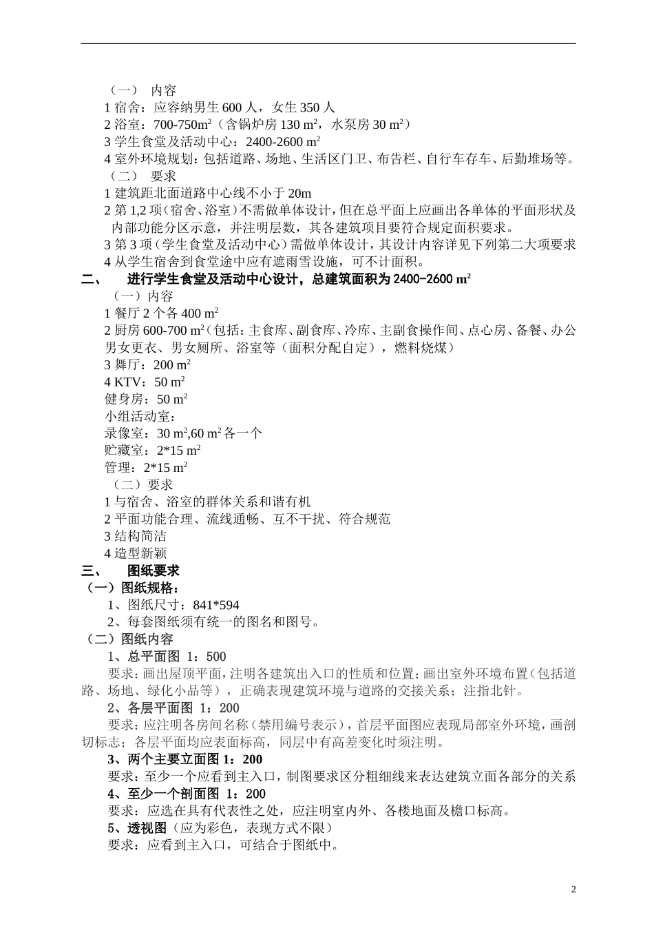 学生生活区规划与建筑设计_第2页