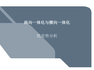 纵向一体化与横向
