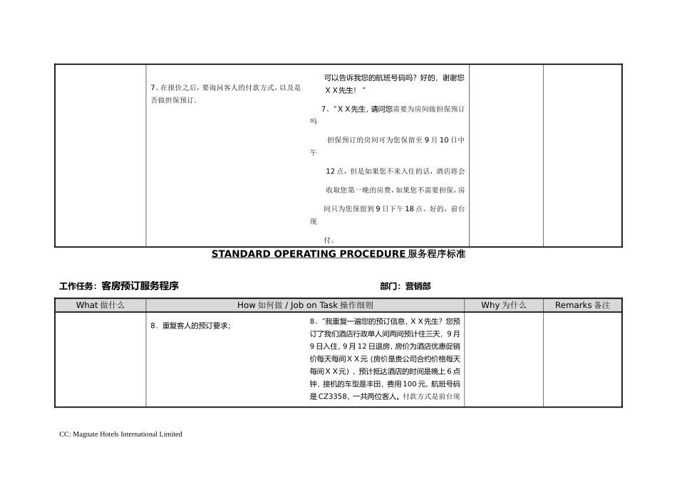 酒店前厅客房服务标准程序_第3页