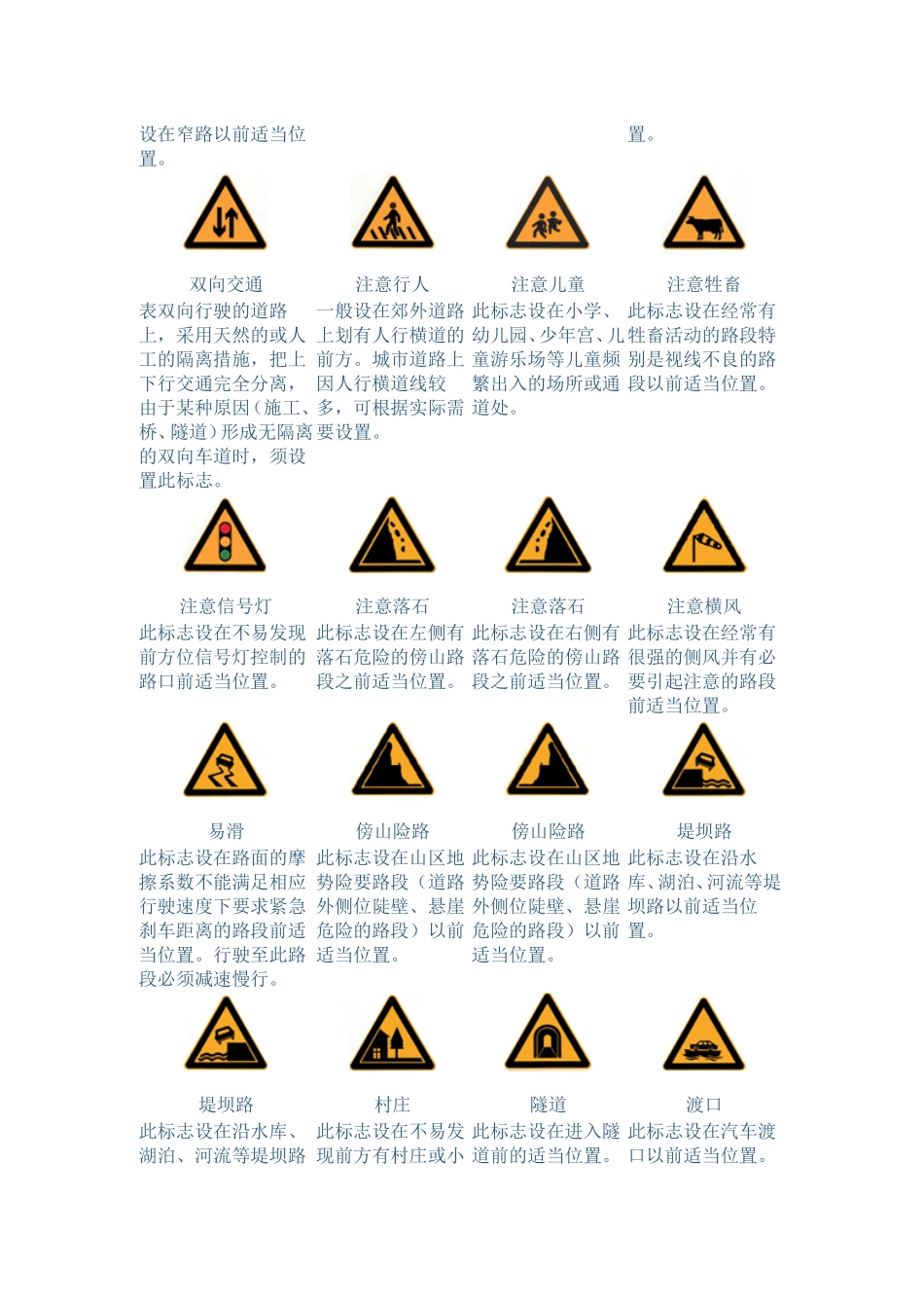 所有交通标志图片大全_第2页
