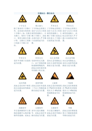 所有交通标志图片大全