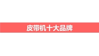 皮带机十大品牌
