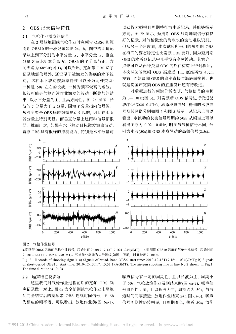 海底地震仪实测信号特性分析_第3页