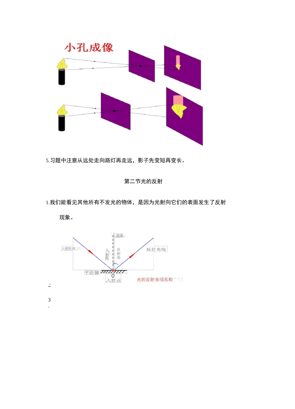 初中物理光现象知识点课堂笔记大全_第2页