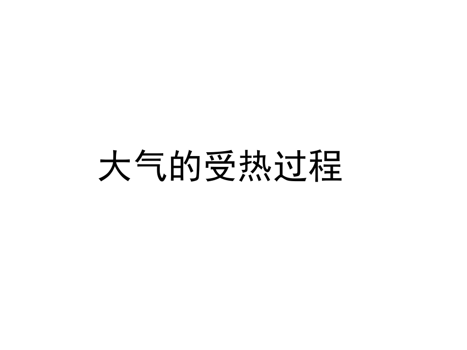 对流层大气的受热过程_第1页