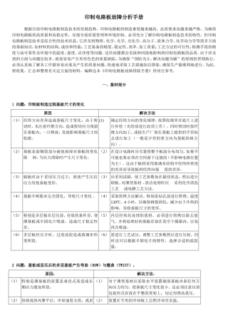 印制电路板故障分析手册