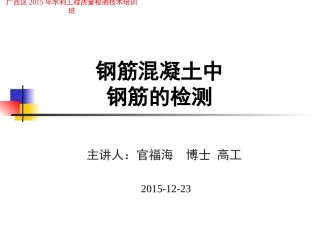 钢筋混凝土中钢筋的检测