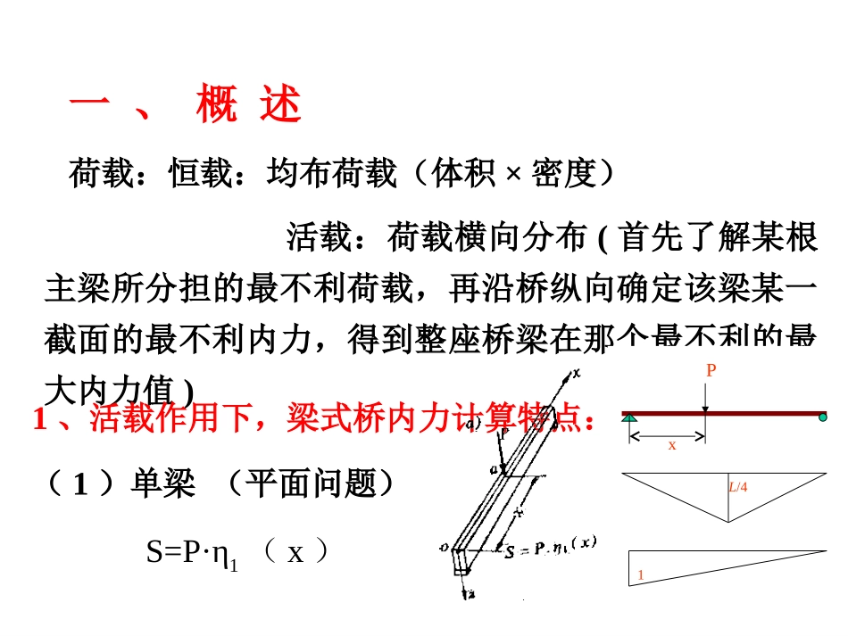 第八讲 荷载横向分布计算--杠杠原理法_第2页