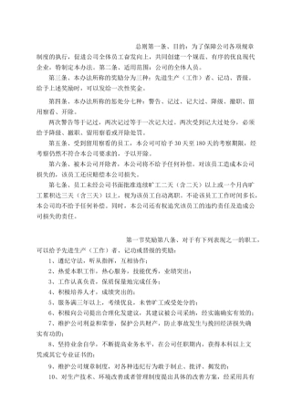 公司奖惩制度(非常全的)