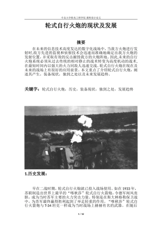 轮式自行火炮的现状及发展