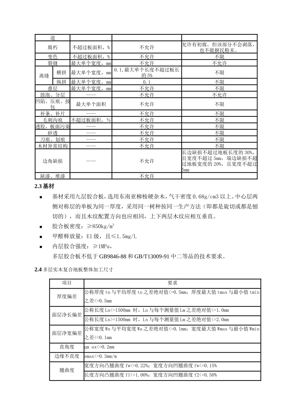 木地板采购技术要求_第2页