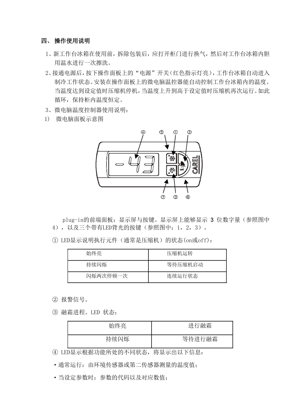 工作台冰箱说明书_第3页