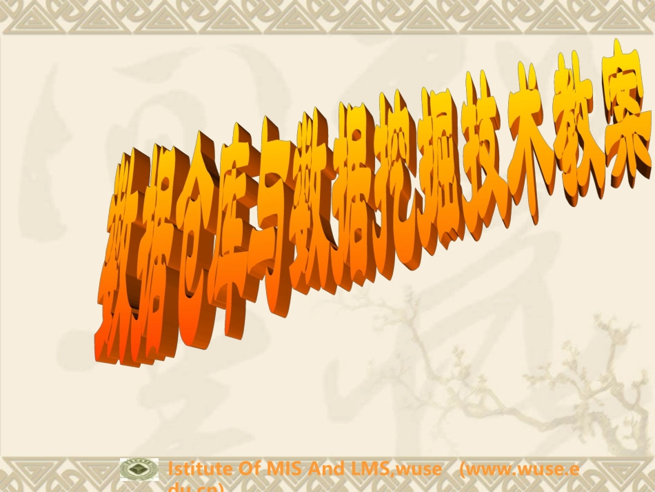 数据仓库与数据挖掘技术教案PPT(1-5章)_第2页