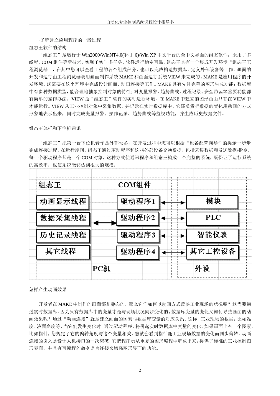 组态王6.5开发单回路液位控制系统指导书_第2页
