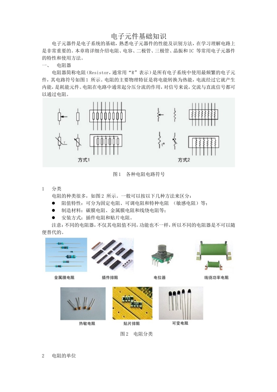 电子元件基础知识(实用材料)_第1页