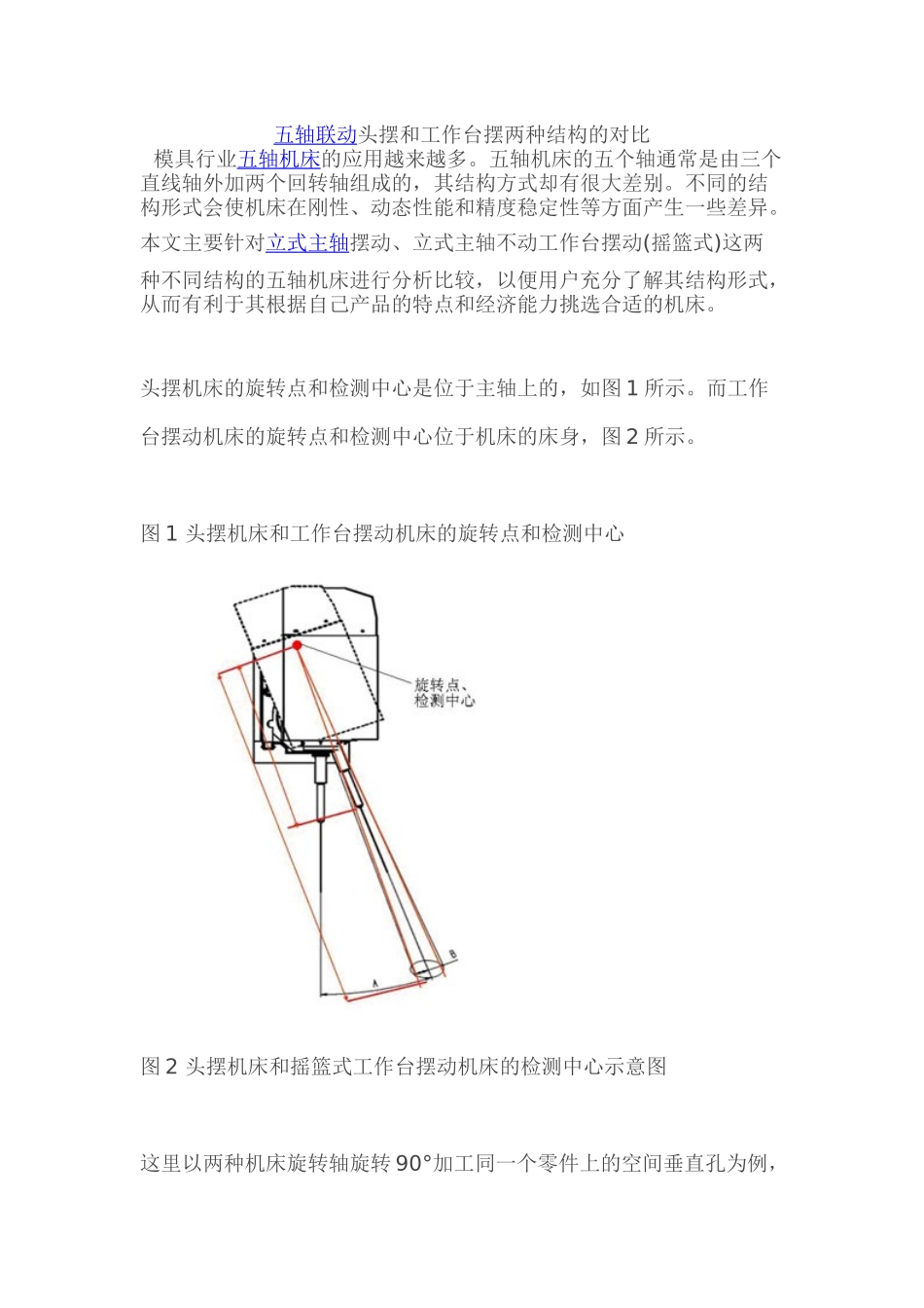 五轴联动头摆和工作台摆两种结构的对比_第1页