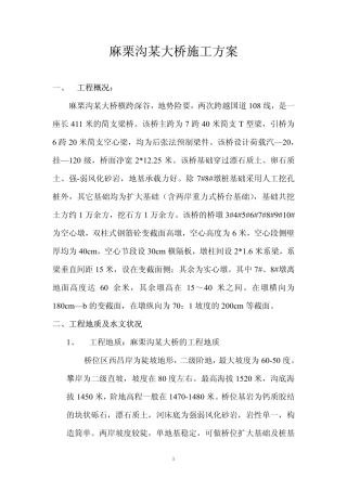 麻栗沟某大桥施工方案_PDF