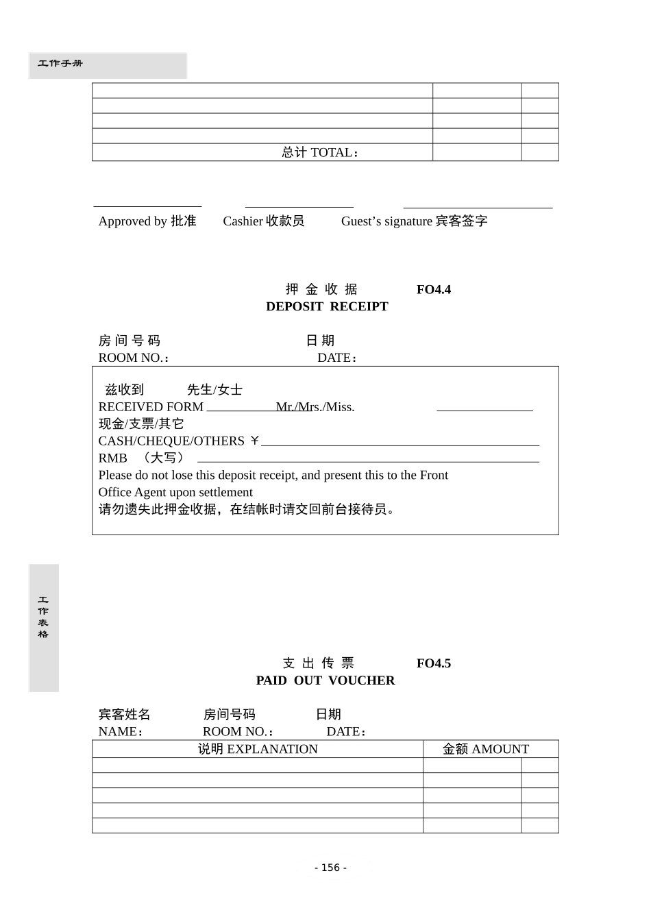 酒店前厅部工作表格_第2页