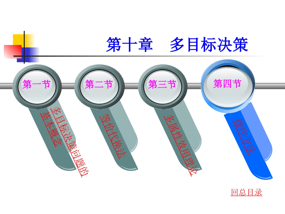 第十章 多目标决策_第1页