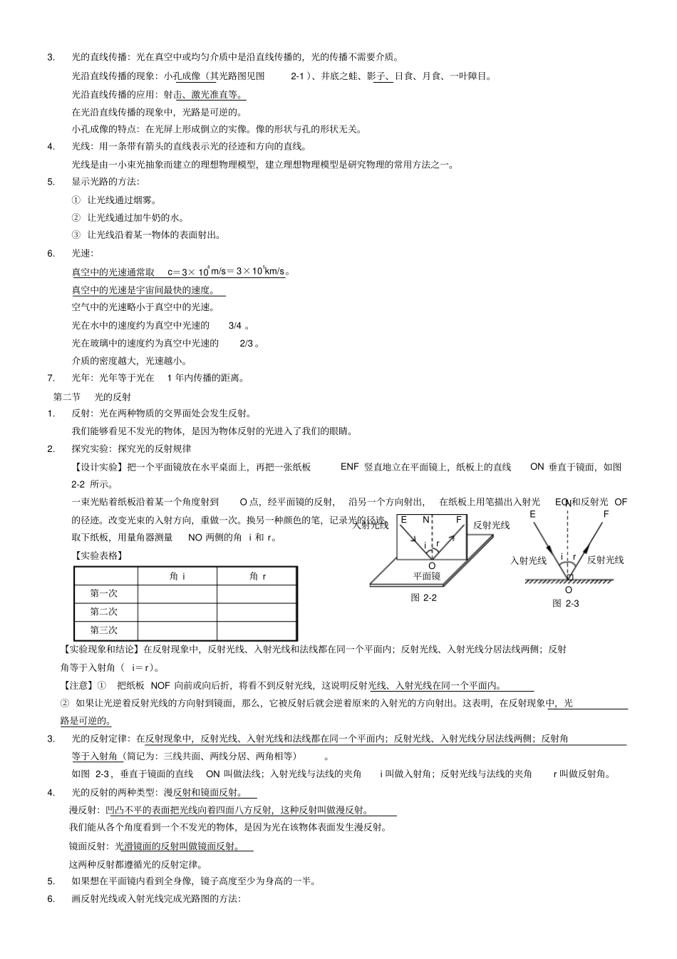 人教版中考物理复习提纲_第3页
