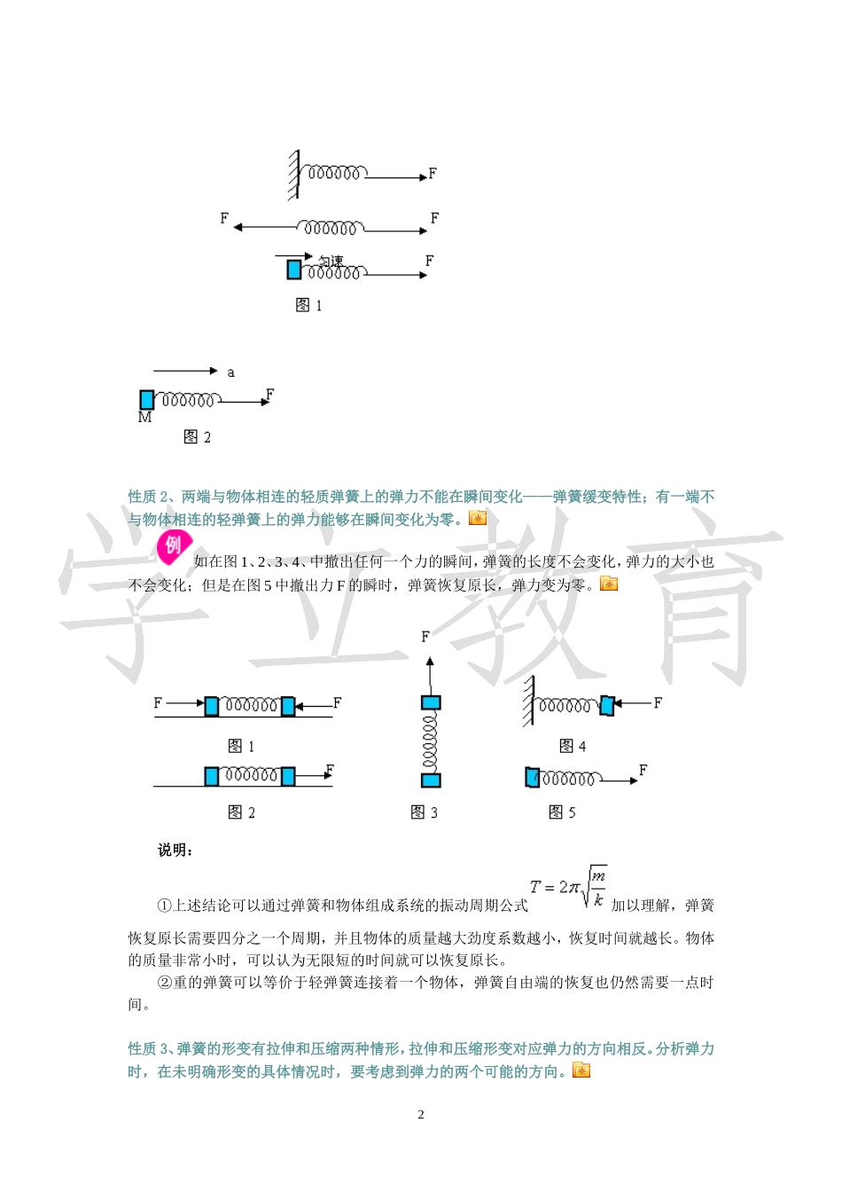 高三物理二轮复习--弹簧问题_第2页