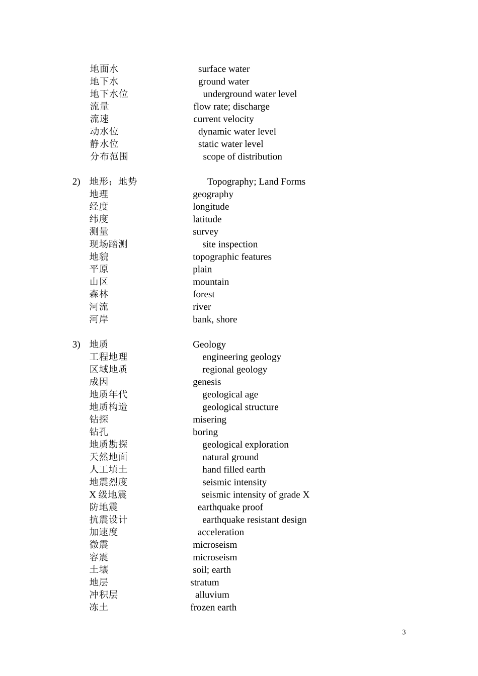 建筑类汉英词汇大全_第3页